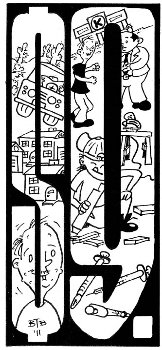 Illustration from Razorcake #66 by Brad Beshaw