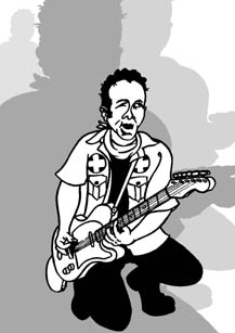 Illustration from Razorcake #38 by Brad Beshaw