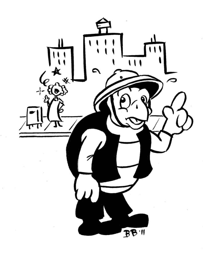 Illustration from Razorcake #63 by Brad Beshaw